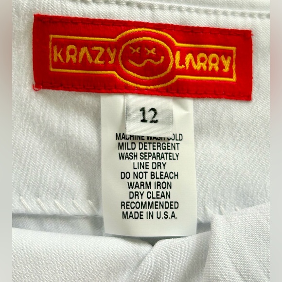 Krazy Larry Women’s white pull on ankle pants size 12 - Picture 2 of 4